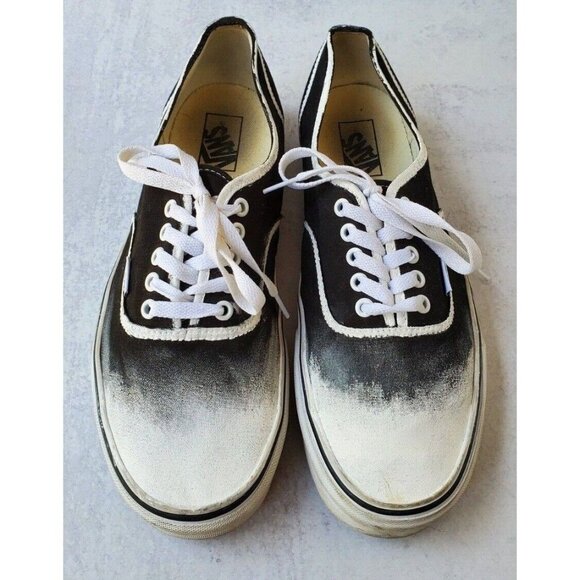 VANS Mens sz 12 Black and White Sneakers Shoes 721565 - Personalized Customized - Picture 4 of 8